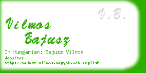 vilmos bajusz business card